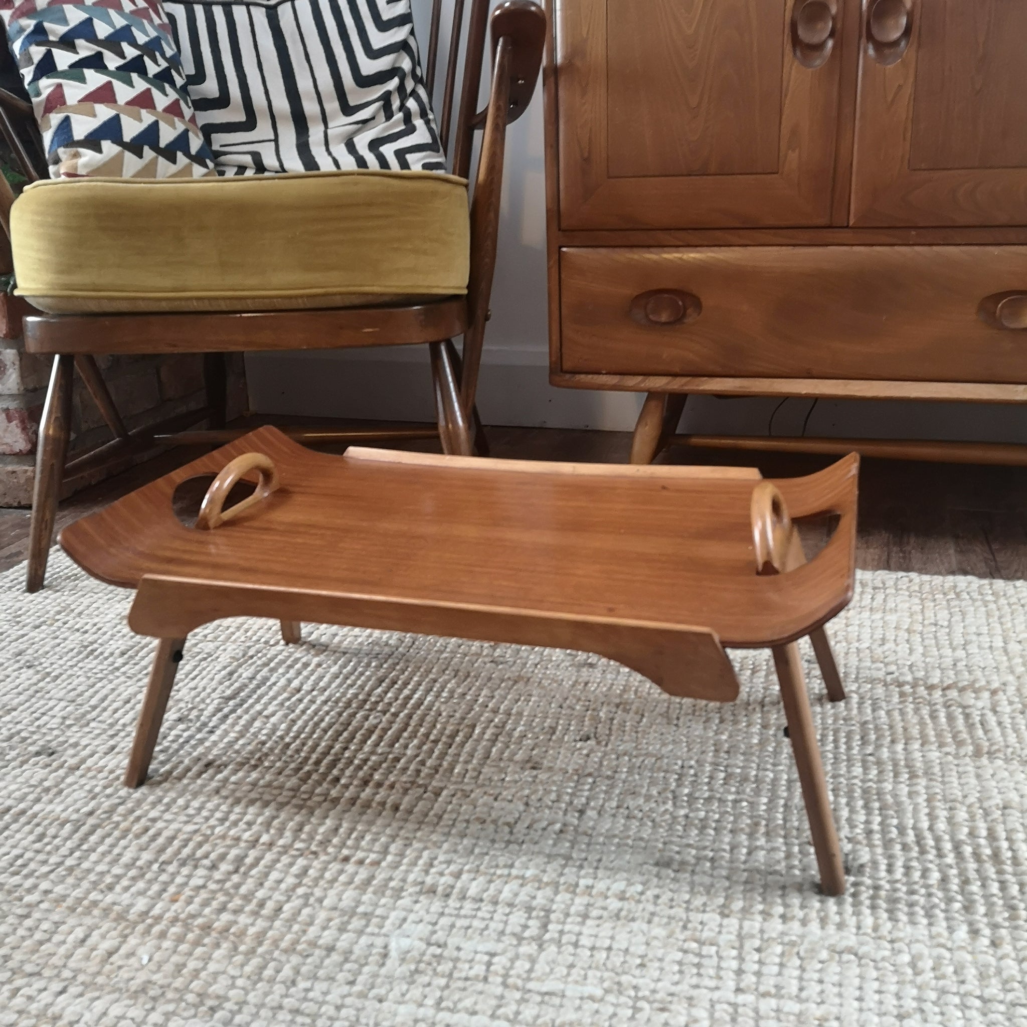 Vintage Mid-Century Fold Out Table Tray