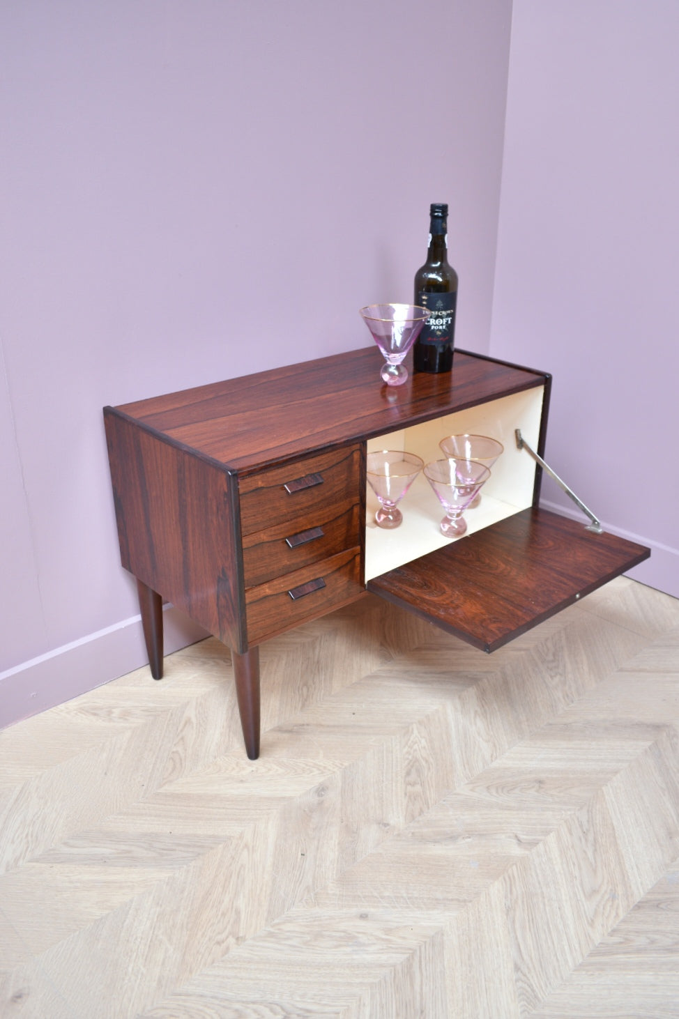 Danish Rosewood Drinks Cabinet