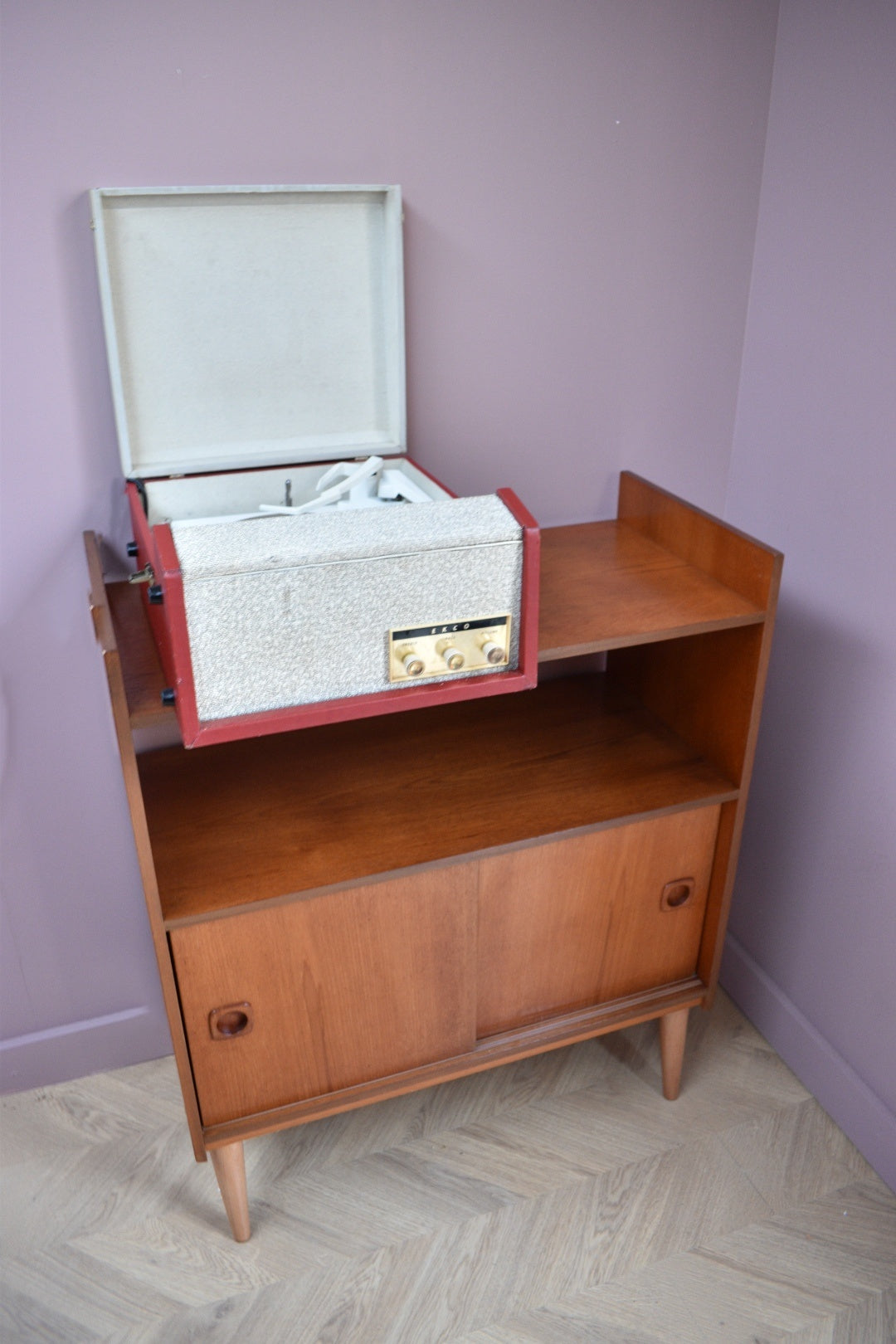 Teak Vinyl Cabinet