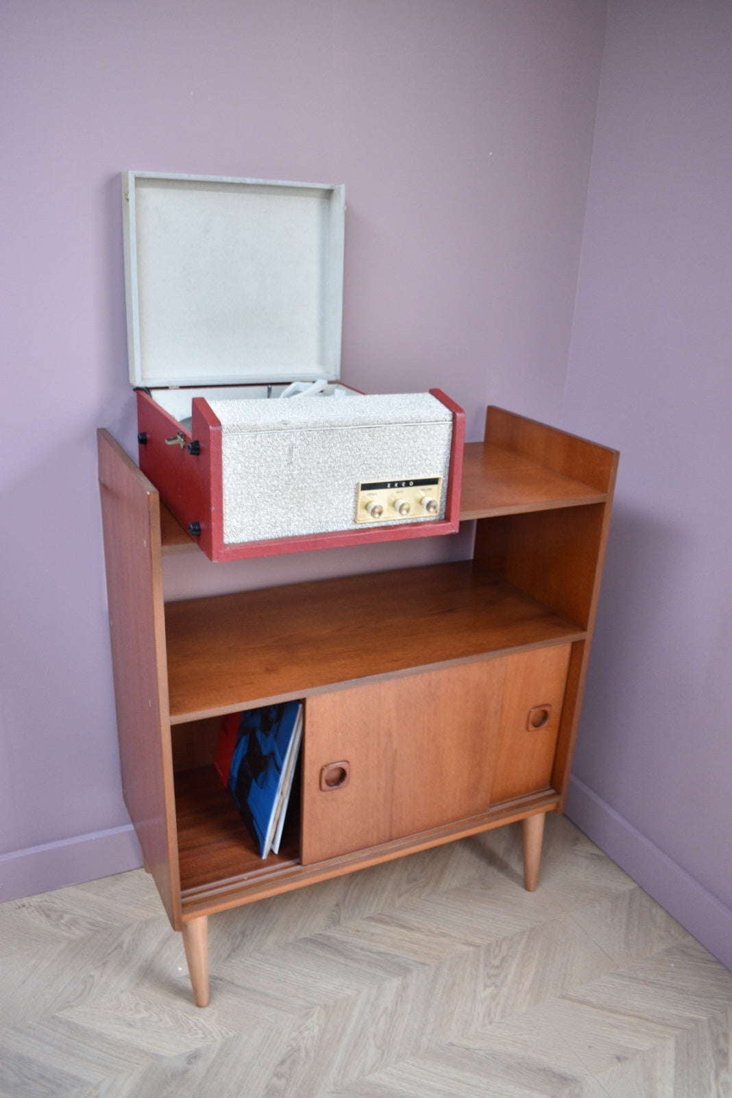 Teak Vinyl Cabinet