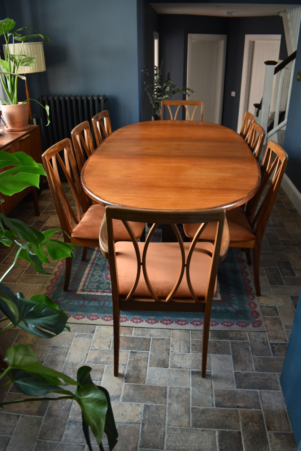 G Plan Dining Table and 8 Chairs