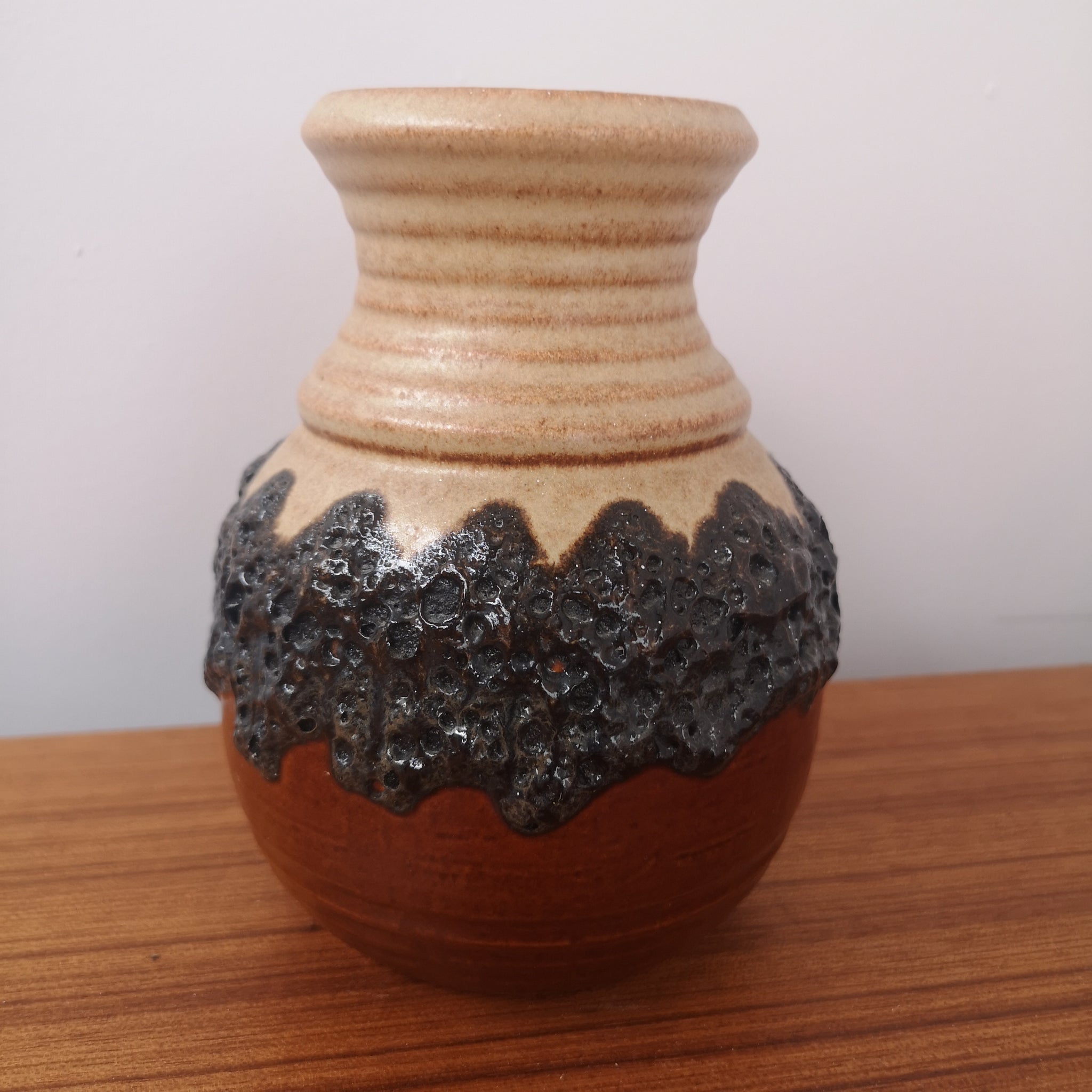 Mid Century German Fat Lava Vase
