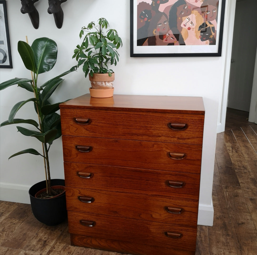 Retro Teak Chest of Drawers