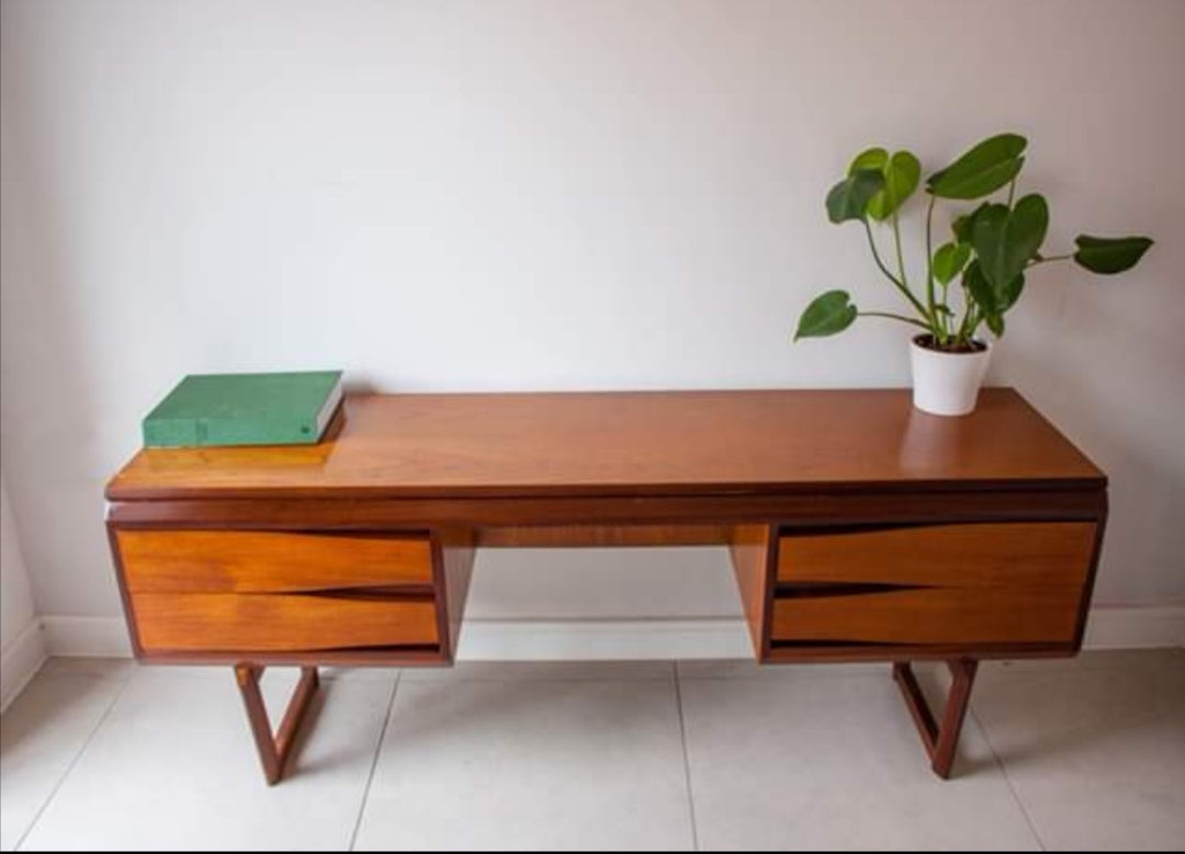 Mid Century White Desk